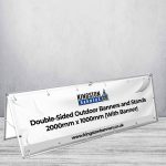 Double-Sided Outdoor Banners and Stands 2000mm x 1000mm (With Banner)