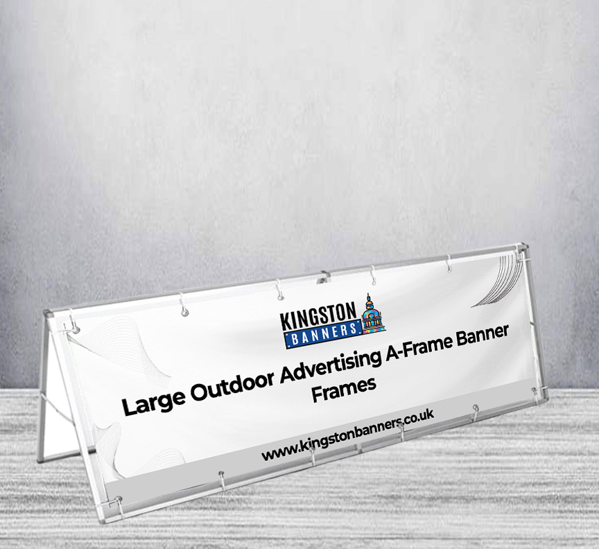 Large Outdoor Advertising A-Frame Banner Frames 1500mm x 700mm (With Banner)