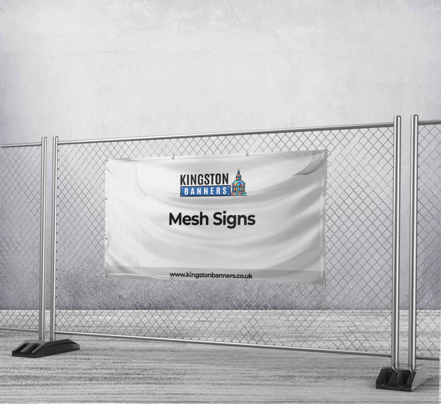 Mesh Signs Same Day & Next Day Printing Kingston