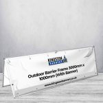 Outdoor Barrier Frame 3000mm x 1000mm (With Banner)