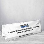 Portable Outdoor Banner Holder 2000mm x 1000mm (With Banner)