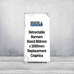 Retractable Banners Stand 850mm x 2000mm Replacement Graphics