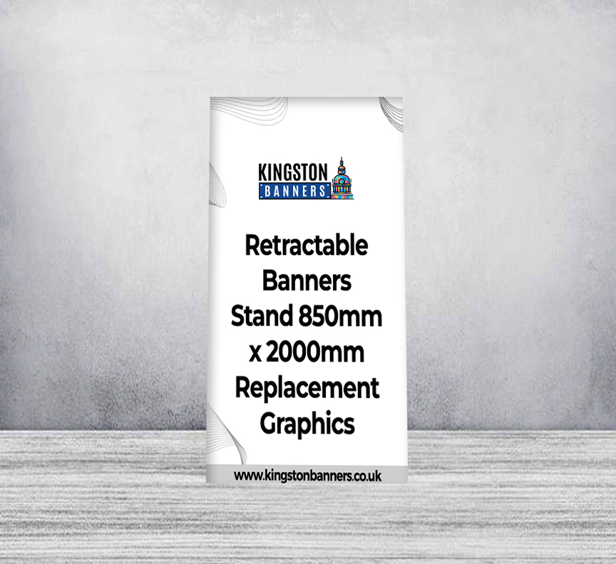 Retractable Banners Stand 850mm x 2000mm Replacement Graphics