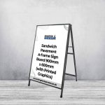 Sandwich Pavement A-frame Sign Board 900mm x 600mm (with Printed Poster)