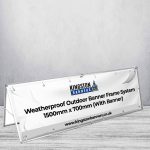 Weatherproof Outdoor Banner Frame System 1500mm x 700mm (With Banner)