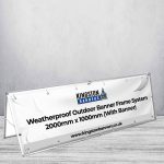 Weatherproof Outdoor Banner Frame System 2000mm x 1000mm (With Banner)