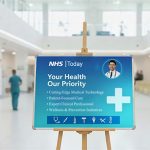 Healthcare Easel With Printed Sign