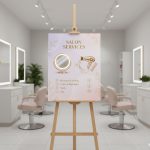 Presentation Stand With Printed Sign